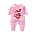 thumbnail image 4 of Lovzfmll Jumpsuit for Toddler Boys Girls, Valentine Love Heart Print Snap Onesie, Long Sleeve Fun Holiday Pajamas, Cozy Loungewear for Party for 3-6 Months, 4 of 4
