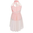 thumbnail image 3 of Aiihoo Girls Mock-Neck Chiffon Dance Dress for Contemporary Ballet Dance Pink 16, 3 of 6