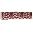 thumbnail image 2 of Ambesonne Geometric Fabric by the Yard Upholstery, Striped Boho Triangles, 10 Yards, Dark Maroon Vermilion, 2 of 4