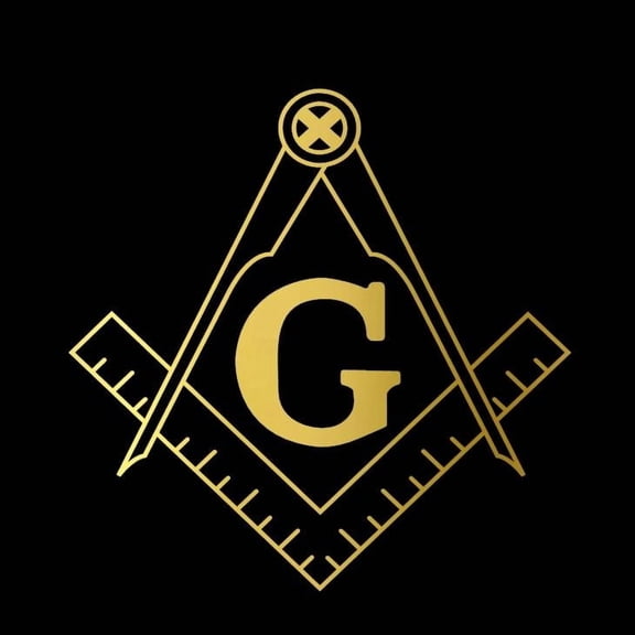 Freemason Masonic Lodge Symbol Vinyl Decal Sticker UV & Waterproof Bumper Window Laptop Automotive Water Bottle Gift accessories – GOLD 5"