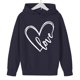 thumbnail image 3 of Sudadera con capucha y estampado de corazón de San Valentín, sudadera de manga larga para niños y niñas, chaqueta para niñas de talla mediana y grande., 3 of 7