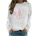 thumbnail image 2 of 50% de Réduction Oversized Sweatshirt for Women 2023 Mode Imprimé en Vrac Long Sleeve Chemisier Col Rond Casual Pull Tops Raglan Sleeve Pull-Shirt, 2 of 4