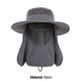 thumbnail image 7 of Wide Brim Detachable Face Cover Fishing Cap Adjustable Strap UV Protection Neck Cover Sun Hat Outdoor Supplies, 7 of 7
