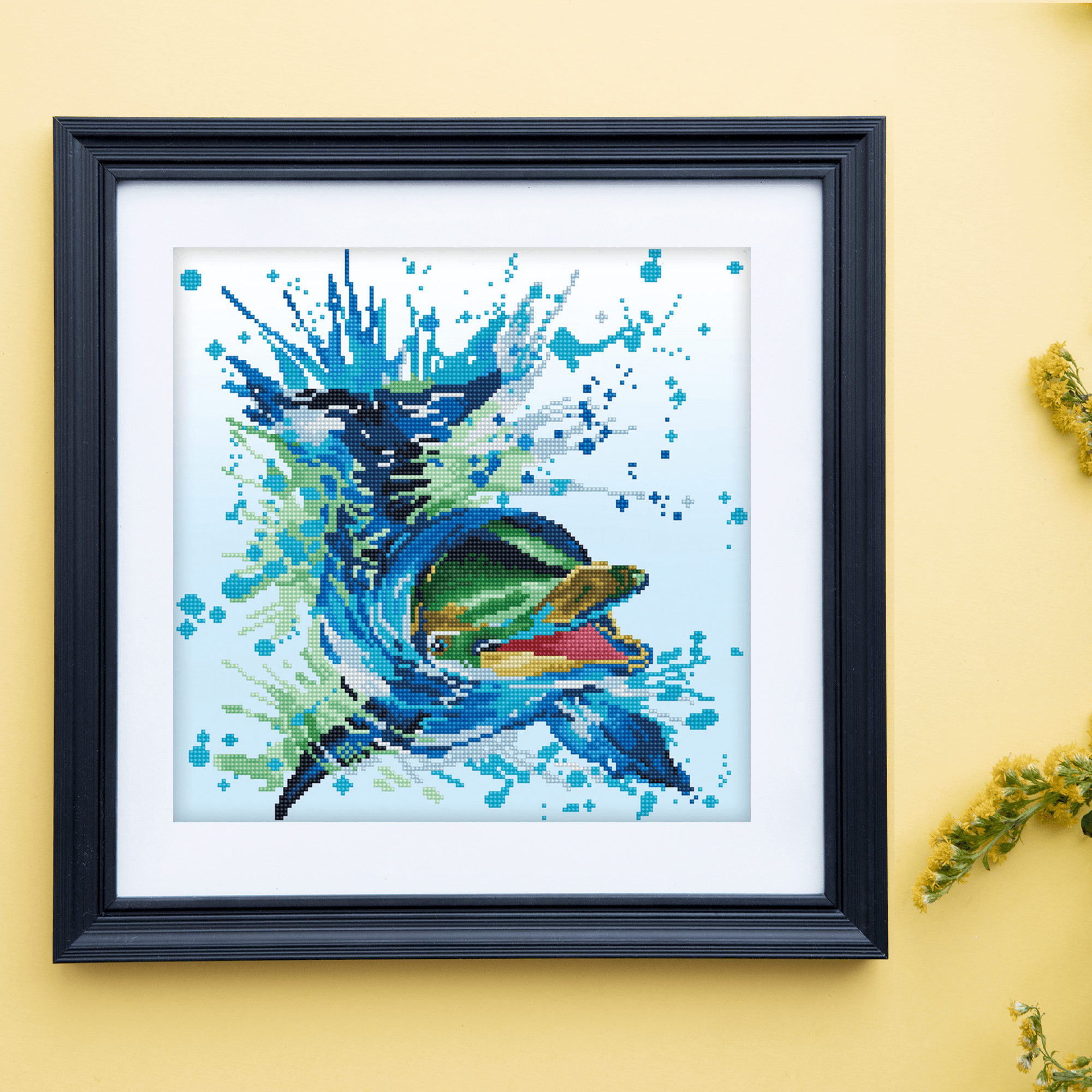 Diamond Dotz Flipper Dolphin Diamond Painting Kits for Adults - Diamond Art Kits a Relaxing Creative Craft Kit with Dotz Gems 15.7"x15.7