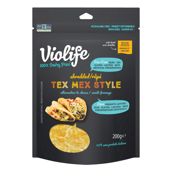 Violife Dairy Free Tex Mex Style Shreds 200g, VIOLIFE VEGAN TEX MEX SHRD 200g