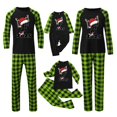 thumbnail image 2 of Gkeoshab Family Christmas Pajamas Matching Sets Matching Family Pajamas Sets Christmas PJ's 26 Letter Print Top and Plaid Bottom Sleepwear Jammies with Pockets, 2 of 4