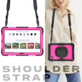 thumbnail image 5 of SaniMore for Lenovo Tab M9 9" Tablet 2023 (Model TB-310FU) Back Case with 360° Rotating Kickstand Holder Screen Protector Tri-layer Heavy Duty Drop-resistant Shockproof Cover, Black+Rose, 5 of 11