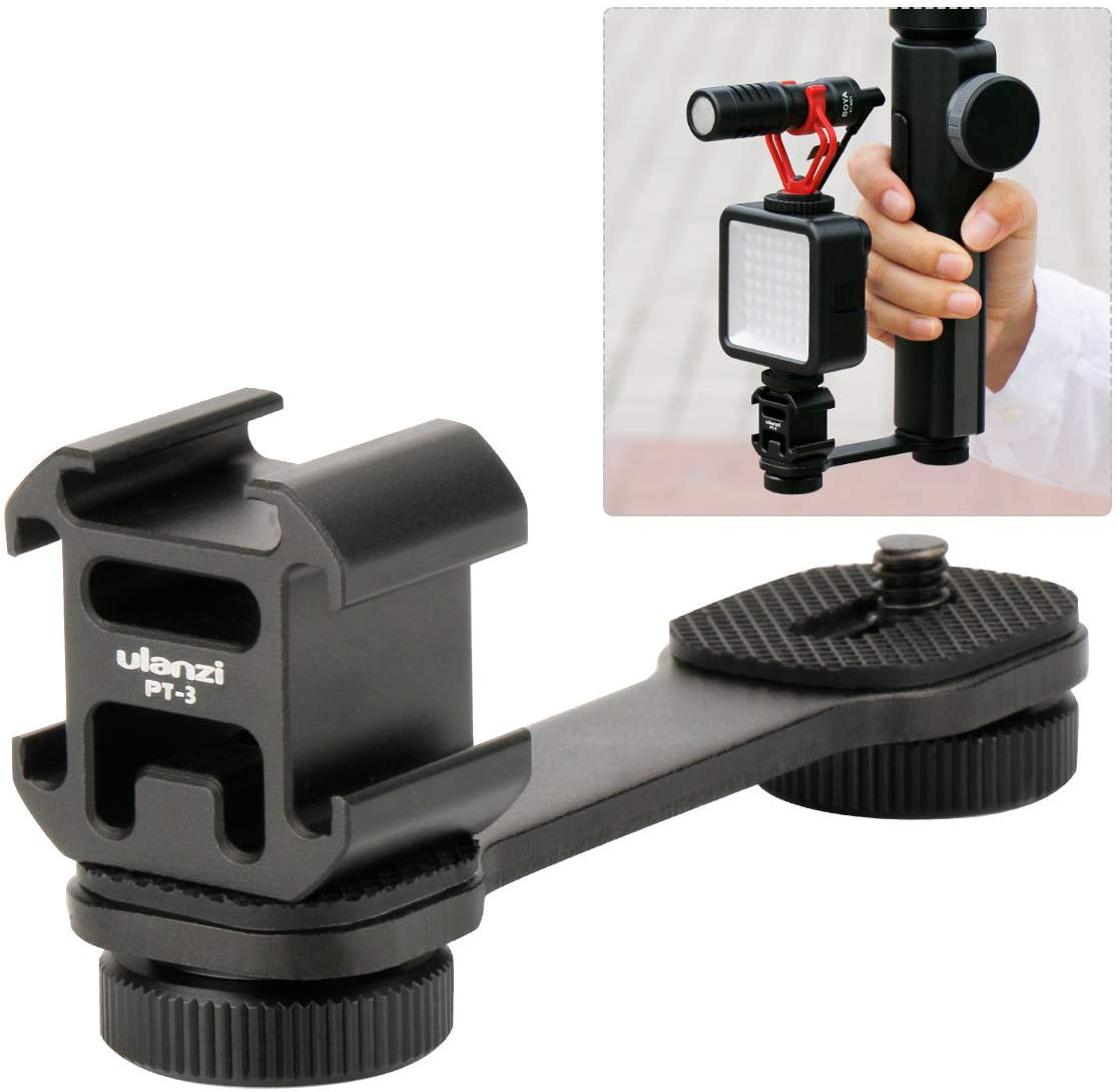 Kaavie Pro Version Heavy Duty Dual Nuts Cold Shoe Mount Adapter with 1/4 Screw