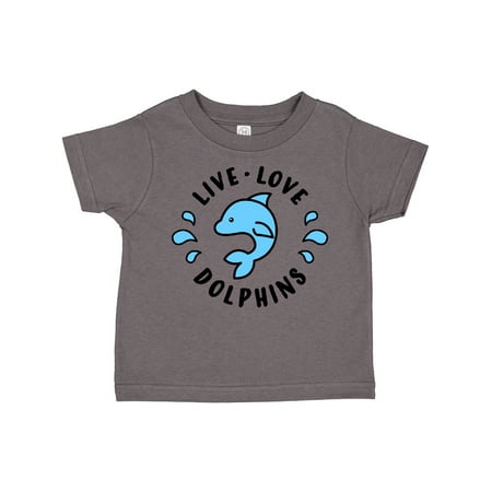 

Inktastic Live Love Dolphins Gift Toddler Boy or Toddler Girl T-Shirt