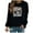 Black, variant on ibuvkizy Womens Sweatshirt Casual Valentine's Day Printed Long Sleeved Round Neck Top/shirt Black,S