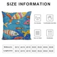 thumbnail image 5 of PRATYUS Fishes Throw Pillow Cover , Aztec Traditional Fish Pillow Cover for Kids Boys Girls Child, Cartoon Sea Animals Cushion Cover, Colorful Fishes Decorative Pillow Cover, White, 5 of 5