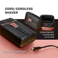 thumbnail image 4 of Afeitadora eléctrica RED Pro de lámina de titanio con o sin cable para hombre, potente afeitadora recargable por USB-C, hasta 170 minutos de autonomía, silenciosa, duradera y portátil (negro mate), 4 of 5