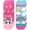Multicolor, variant on Jefferies Socks Girls Socks, 2 Pack Unicorn Rainbow Fuzzy Slipper Socks with Grippers (Little Girls & Big Girls)