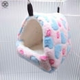 thumbnail image 3 of Luxtrada Hamster Love Pattern Hammock Chinchillas Warmth Supplies Small Pets Nest Rat Nest Mat for Squirrel Hedgehog Guinea Totoro Pig Bed House Cage Nest Hamster Accessories (Pink, L), 3 of 7