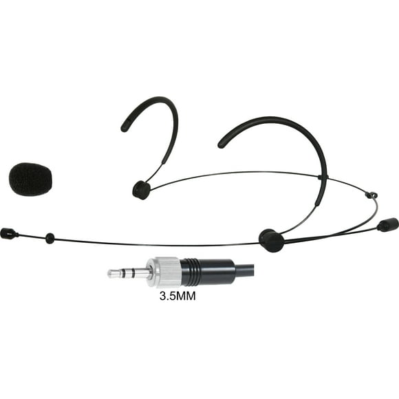 Black Color Lightweight Omnidirectional Microphone for Presentations with Senn 3.5 MM three conductor Connector Plug