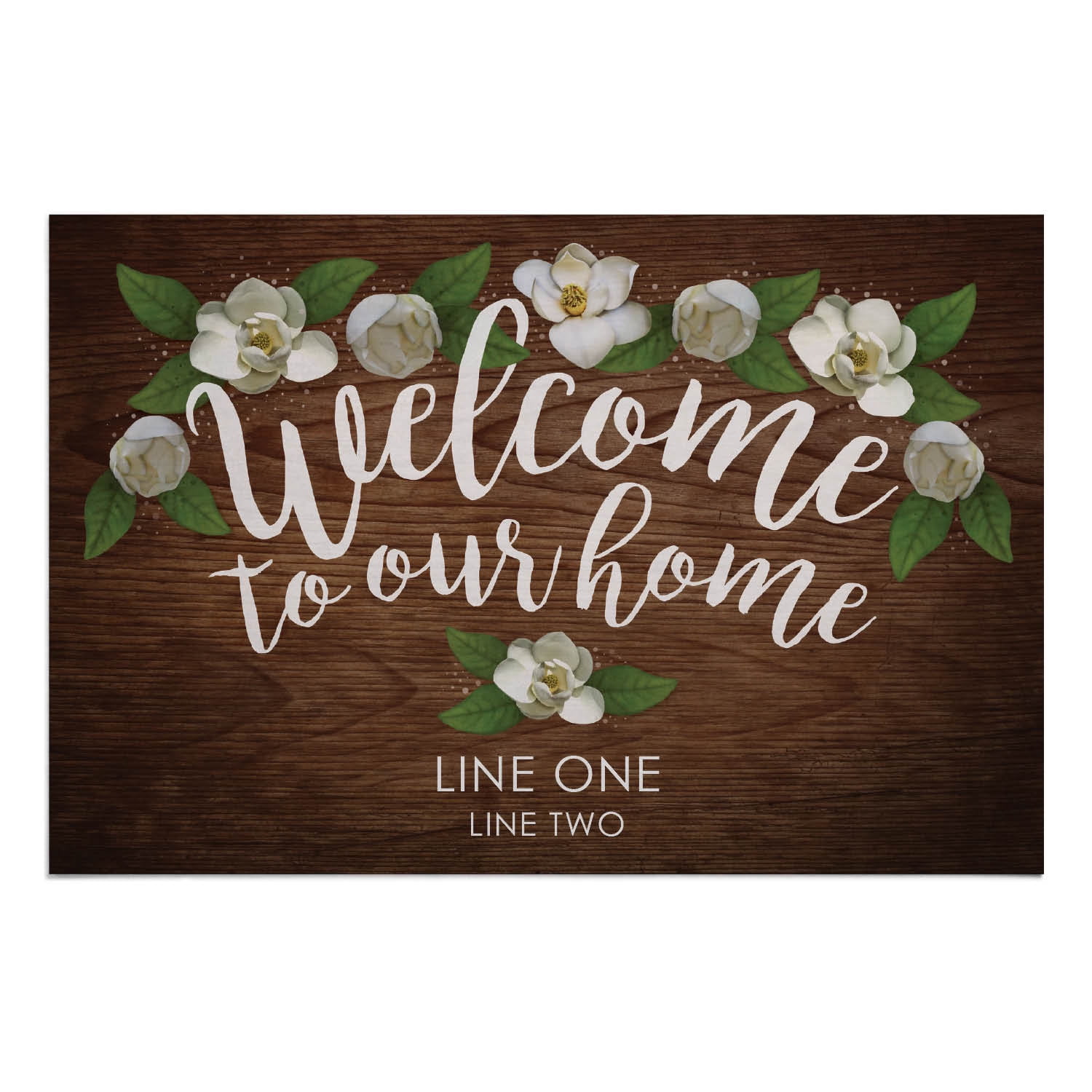 Magnolia Personalized Doormat