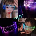 thumbnail image 3 of Upgraded Wireless LED Luminous Glasses with Dual-Side Full-Color Controllable Lights - Scratch-Resistant, Shatterproof Durable Material, Comfortable Padded Lenses & Molded Nose Pads for Cyberpunk, 3 of 6