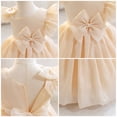 thumbnail image 7 of IBTOM CASTLE Baby Girl Birthday Dress Shiny Asymmetric Ruffle Tulle Tutu Dresses Princess Formal Flower Pageant Wedding Party Gown 1-2T Champagne, 7 of 7