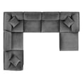 thumbnail image 2 of Modway Commix 7-Piece Down Filled Overstuffed Performance Velvet Sectional Sofa in Gray, 2 of 10