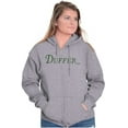thumbnail image 3 of Duffer Funny Golfer Insult Golfing Zip Up Hoodie Men's Women's Brisco Brands L, 3 of 6