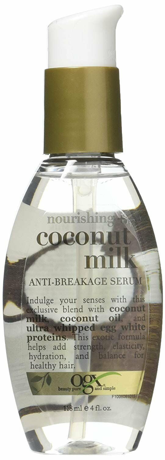 Organix Nourishing Coconut Milk AntiBreakage Serum, 4 Oz, 3Pack
