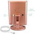 thumbnail image 4 of Led Cosmetic Mirror Foldable Standing Mirror - Illuminated Make-Up Mirror Make-Up Mirror 2-Fold 3-Fold Magnifying Mirror - In Rose Gold, 4 of 7
