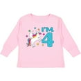 thumbnail image 3 of Inktastic I'm Four Unicorn 4th Birthday Boys or Girls Long Sleeve Toddler T-Shirt, 3 of 5