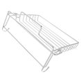 thumbnail image 4 of IDEANATEGRATE Repisa De Almacenamiento Mural Plegable De Acero Inoxidable Para Con Soporte Resistente, 4 of 8