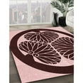 thumbnail image 2 of Ahgly Company Indoor Round Patterned Blood Night Red Area Rugs, 4' Round, 2 of 6