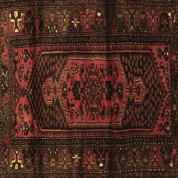 Ahgly Company Indoor Square Persian Brown Traditional Area Rugs, 6' Square