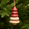 thumbnail image 2 of Holiday Time Winter Chalet Wooden Christmas Tree Ornament, Red, 2 of 4