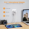 thumbnail image 3 of Adaptador de viaje TESSAN universal con 2 cargadores de pared USB C y 2 USB A, 3 of 4
