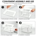 thumbnail image 6 of Jokapy 2-Tier Under Sink Organizer and Storage, Pull Out Stackable Bathroom Cabinet Organizers White, 6 of 12
