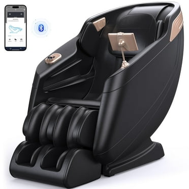 4D SL Track Massage Chair with 3 Zero Gravity Modes, APP Control,Leather