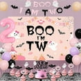 thumbnail image 2 of Halloween 2nd Birthday Decorations for Girl Pink Purple Boo I'm Two Backdrop Banner Happy Boo Day Decor Little Balloon Cake Topper Two Spooky Party Decor, 2 of 6
