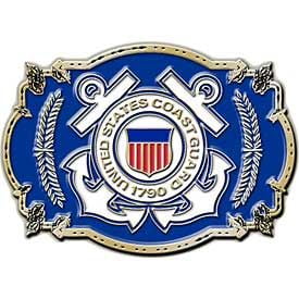 U.S. COAST GUARD LOGO - MADE IN USA - Cast Belt Buckle