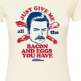 thumbnail image 3 of Parks and Recreation - Ron Bacon Eggs  - Juniors Fitted Graphic T-Shirt, 3 of 5