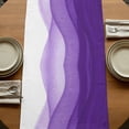 thumbnail image 5 of Table Runners 90 Inches Long Dress Scarves, Purple Waves Farmhouse Coffee/Dining/Kitchen Table Runner for Living Room, Ombre Abstract Art Gradient Modern 13x90 Inch, 5 of 9