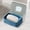 Blue, variant on Hohaski Cute Character Soap Dish with Lid for Clean Storage and Water Draining Compact Container for Home Travel Bathroom