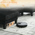 thumbnail image 3 of FFH 114" U Shaped Couch, Oversized Sectional Sofa with Double Chaise, Modular Cloud Couch Corduroy 4 Seater Sofa Set for Living Room, Black, 3 of 11