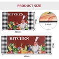 thumbnail image 2 of Chef Kitchen Rugs Sets of 2, Non Slip Cushioned Kitchen Mats for Floor Comfort PVC Mat, Waterproof Kitchen Mats and Rugs, Memory Foam Kitchen Floor Mat for Kitchen, 17 x 47 + 17 x 30 Inch, 2 of 6