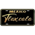 thumbnail image 1 of Tlaxcala Black-G Curved Mexico Novelty Car Auto License Plate, 1 of 2