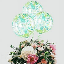 BalsaCircle 2 Clear Green 20" Round PVC Plain Balloons Vine Design Wedding Reception
