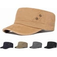 thumbnail image 3 of Huggegwe Casquette Plate pour Hommes Casquette Décontractée Casquette Plate à Visière Réglable Casquette Plate Anti-Soleil Casquette Plate d'Été pour Sports Extérieurs CJB91-127206, 3 of 8