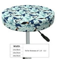 thumbnail image 2 of Kdxio Penguins Whales Print Stool Covers Round,Stretch Round Bar Stool Covers Washable Bar Stool Cushion Slipcover for 12-15 Inch Chair, 2 of 5