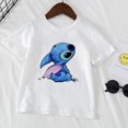 thumbnail image 1 of Kids Stitch Disney T-shirts Boys Girls Clothes White Short Sleeved Printed T Shirt 1-12 Years Old Children Clothing90-(3-4T) Gao Jinjia LED, 1 of 1