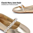 thumbnail image 4 of Zapatos DREAM PAIRS Mary Jane para Niña Pequeña con Correa de Perlas Doradas Talla 9, 4 of 7