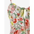 thumbnail image 6 of ZAFUL Cute Leisure Sundress Floral Print Slit Keyhole Midi Dress Multi S, 6 of 7