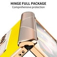 thumbnail image 4 of Samsung Galaxy Z Fold 3 Case with Built-in Tempered Glass Screen Protector, Dteck Luxury Leather Full Body Rugged Shockproof Plating Case with Built-in Kickstand for Samsung Galaxy Z Fold3 5G,Yellow, 4 of 7