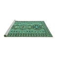 thumbnail image 2 of Ahgly Company Machine Washable Indoor Rectangle Persian Turquoise Blue Traditional Area Rugs, 2' x 5', 2 of 4